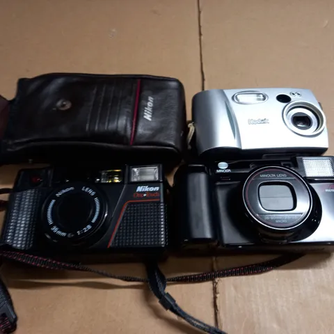 LOT OF 3 CAMERAS TO INCLUDE NIKON ONE TOUCH AND MINOLTA AF-TELE SUPER
