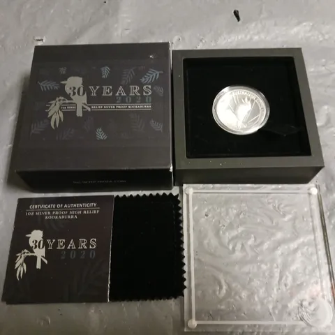 THE PERTH MINT 2020 KOOKABURRA 10Z HR COIN 30TH