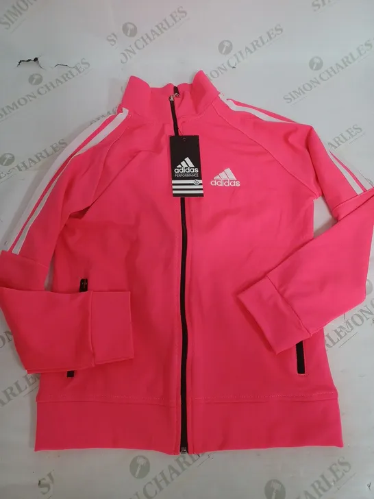 ADIDAS PERFORMANCE HOT PINK ZIP UP JACKET - SIZE 152