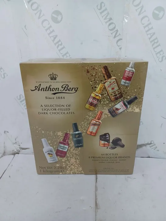 SEALED ANTHON BERG SELECTION OF LIQUOR-FILLED DARK CHOCOLATES