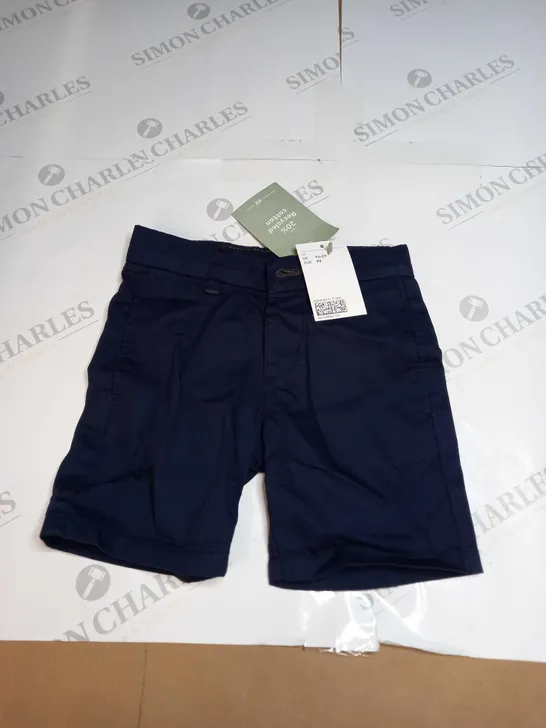 H&M NAVY CHINO SHORTS - 1- 2 YRS