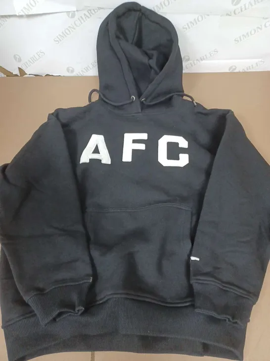 ARSENAL WOMENS COLLEGIATE HOODIE IN BLACK - SIZE 8