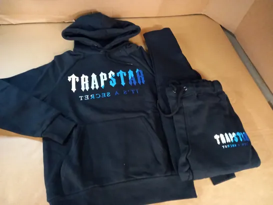 TRAPSTAR BLACK HOODIE AND JOGGERS - S