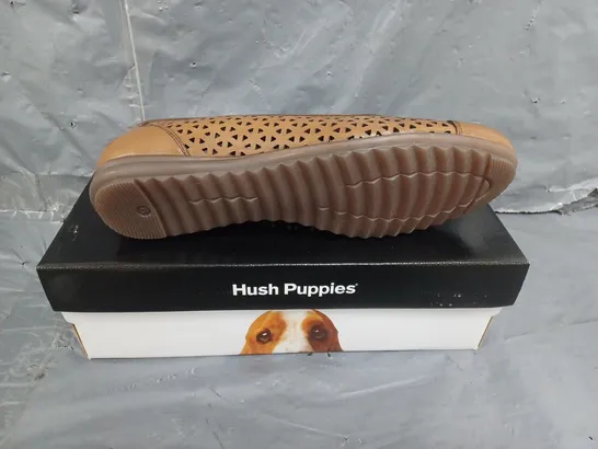 BOXED PAIR OF WOMENS HUSH PUPPIES LEAH BALLERINA SHOES SIZE 6