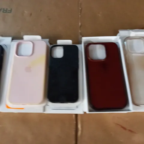 LOT OF 5 ASSORTED IPHONE CASES WITH COSMETIC MARKS