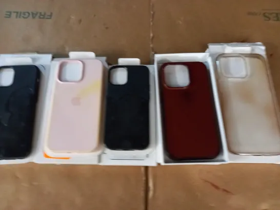 LOT OF 5 ASSORTED IPHONE CASES WITH COSMETIC MARKS