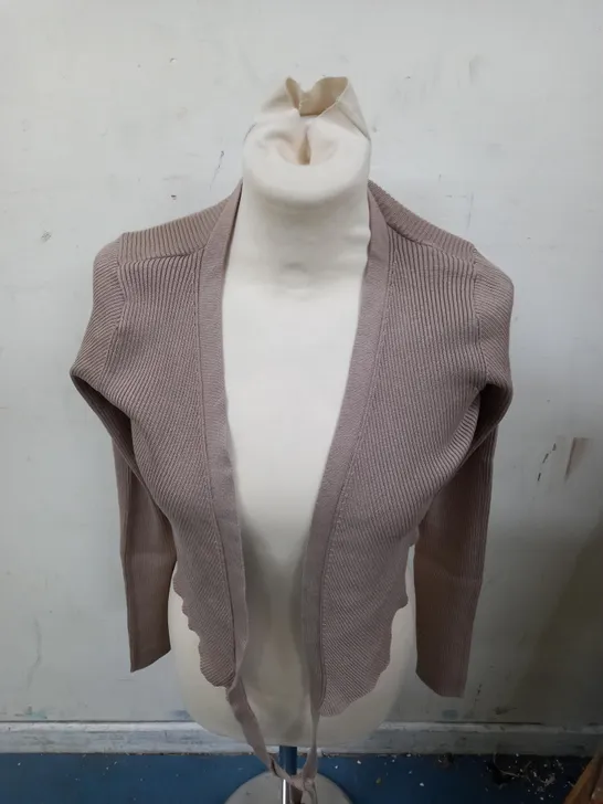 MONKI WRAP CARDIGAN IN TAUPE - M