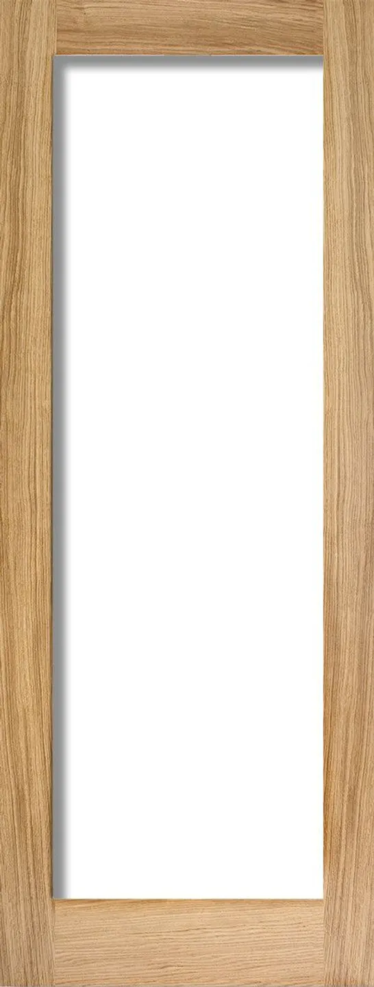 BOXED PATTERN 10 1L CLEAR GLAZED UNFINISHED OAK INTERNAL DOOR (1 BOX)