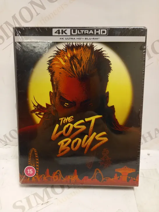 SEALED THE LOST BOYS 4K ULTRA HD ULTIMATE COLLECTOR'S EDITION BLU-RAY, INCLUDING STEELBOOK, 32 PAGE BOOK, POSTER & CHARACTER CARDS