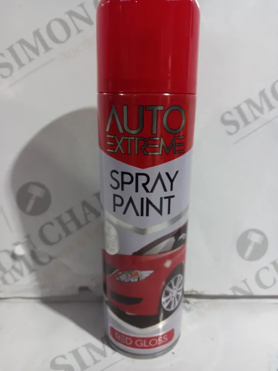 BOX OF 24 AUTO EXTREME SPRAY PAINT RED GLOSS 