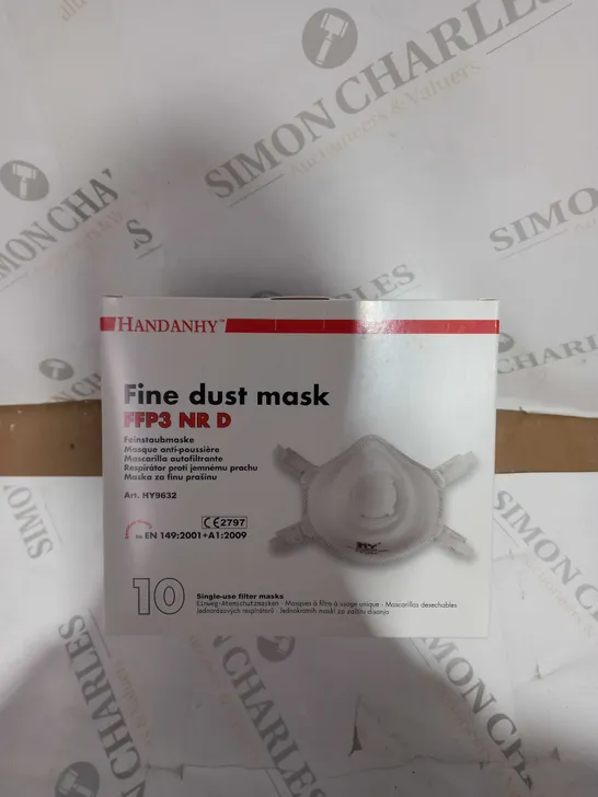 BOX OF 10 HANDANHY FINE DUST MASK - FFP3 NR D 