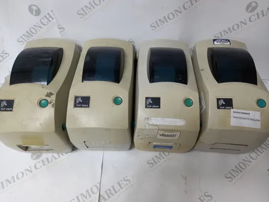 BOX OF 4 ZEBRA DESKTOP THERMAL PRINTERS TLP 2824