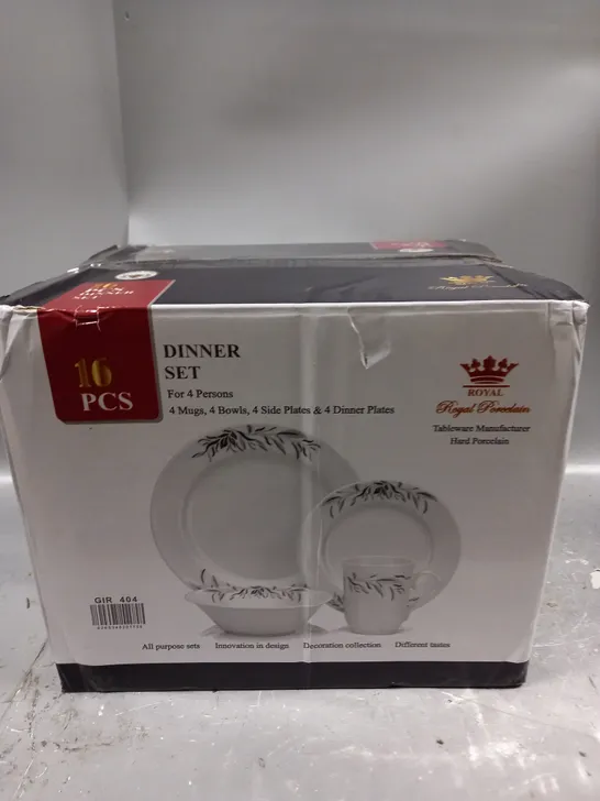 BOXED ROYAL PORCELAIN DINNER SET - COLLECTION ONLY 