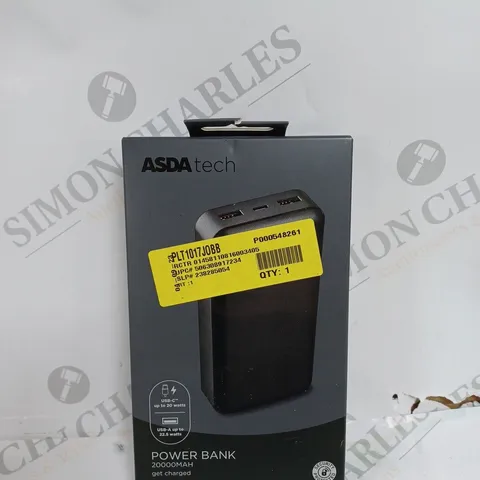 BOXED SEALED POWER BANK 20000MAH IN BLACK