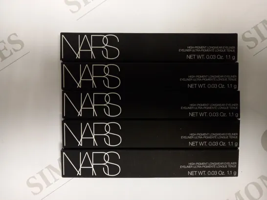 LOT OF 5 NARS HIGH-PIGMENT LONGWEAR EYELINER - RUE BONAPARTE 8221