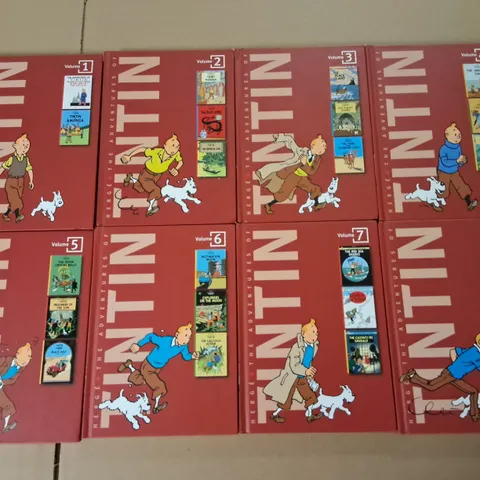 LOT OF 8 THE ADVENTURES OF TIN TIN GRAPHIC NOVELS - VOLUMES 1/8