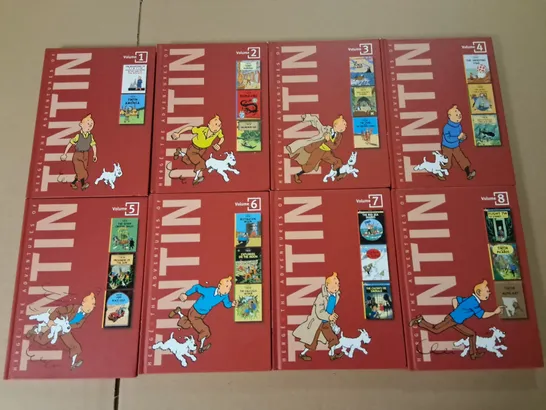 LOT OF 8 THE ADVENTURES OF TIN TIN GRAPHIC NOVELS - VOLUMES 1/8