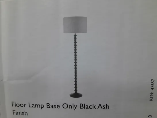 BOXED DAR LIGHTING AZANA FLOOR LAMP BLACK ASH FINISH - BASE ONLY 