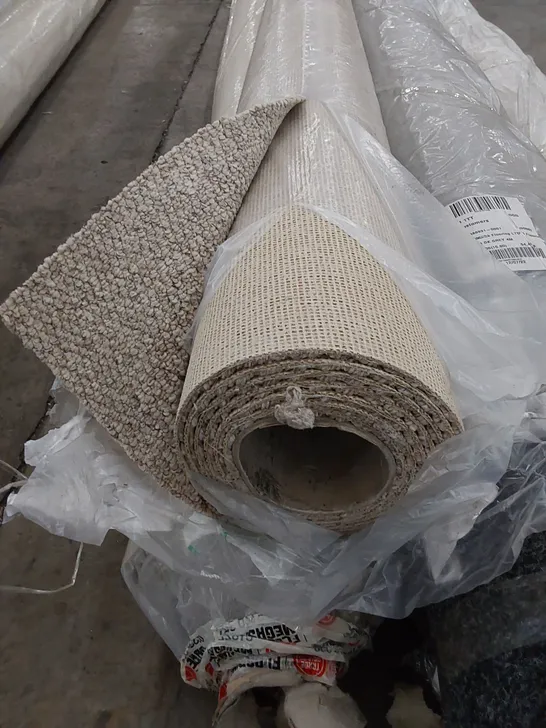 ROLL OF QUALITY MARRAKESH BIEGE CABLE CARPET // SIZE: APPROXIMATELY 4 X 3.7m