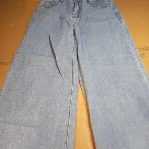 UNBRANDED WASHED DENIM BAGGY JEANS - LARGE