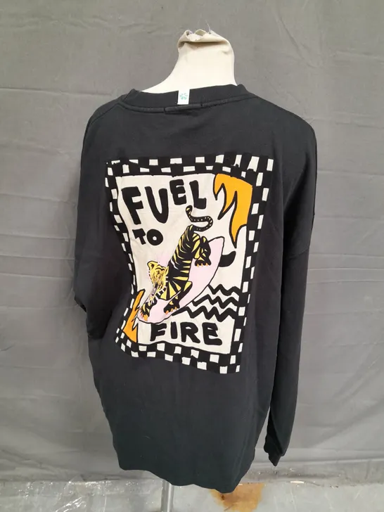 SURF USX FUEL THE FIRE LG BLACK T-SHIRT - MEDIUM