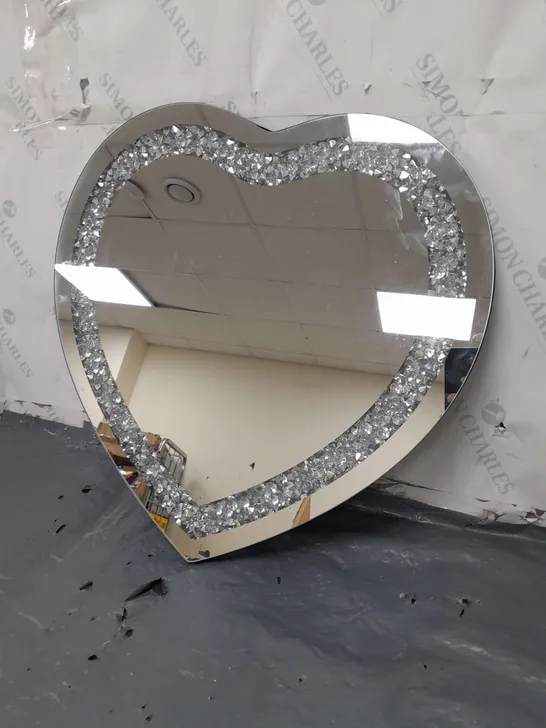 HEART SHAPED DECOR MIRROR - COLLECTION ONLY