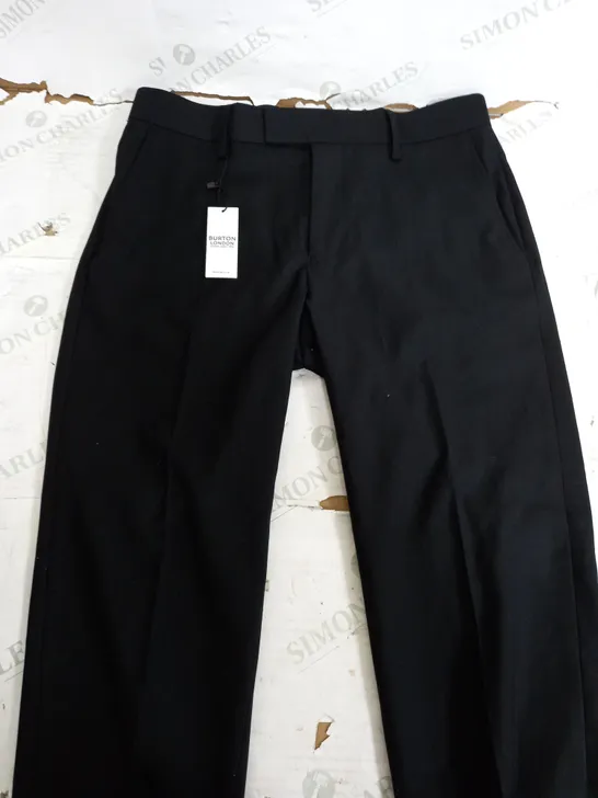 BURTON LONDON BLACK TROUSERS SKINNY FIT - UK 32 