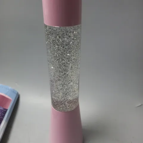 COLOUR CHANGING GLITTER LAMP - PINK