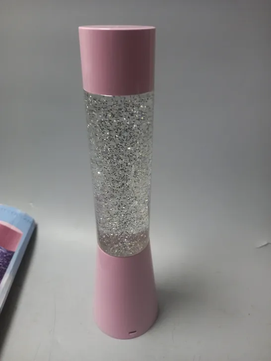 COLOUR CHANGING GLITTER LAMP - PINK