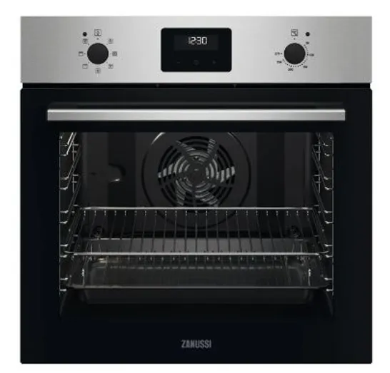 ZANUSSI SERIES 20 FANCOOK INTEGRATED SINGLE ELECTRIC OVEN MODEL ZOHNX3X1 RRP £325