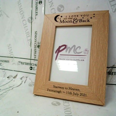 PERSONALISED 'TO THE MOON & BACK' OAK PHOTO FRAME