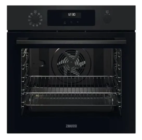 ZANUSSI INTEGRATED SERIES 60 ELECTRIC SINGLE OVEN - BLACK MODEL ZOPNX6K2 RRP £417