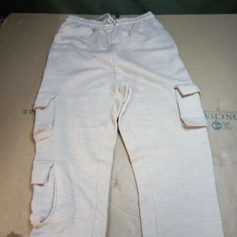 MYSTERY CREAM DRAWSTRING JOGGING BOTTOMS - M