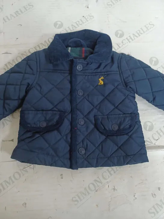 JOULES PADDED CORD NECK JACKET IN NAVY - UP TO 3 MONTHS