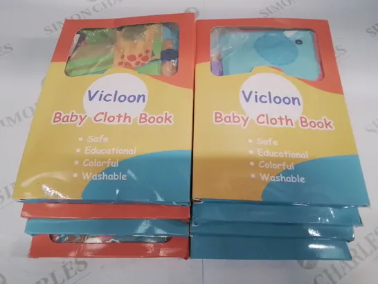 LOT OF 8 VICLOON BABYCLOTH BOOKS