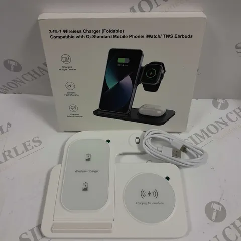 BOXED Y010 3 IN 1 WIRELESS FOLDABLE CHARGING STAND 