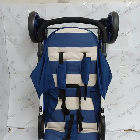 BILLIE FAIERS BLUE STRIPES BABY STROLLER - COLLECTION ONLY 