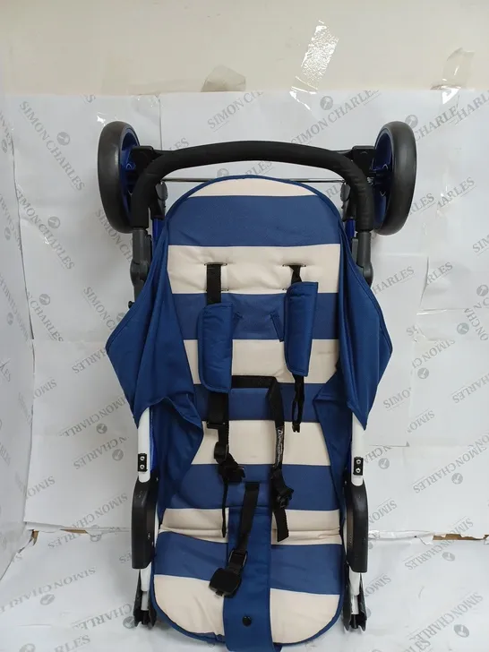 BILLIE FAIERS BLUE STRIPES BABY STROLLER - COLLECTION ONLY 