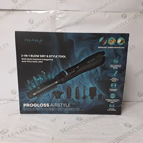 BOXED REVAMP PROGLOSS AIRSTYLE 2-IN-1 BLOW DRY & STYLE TOOL DR-1250A 
