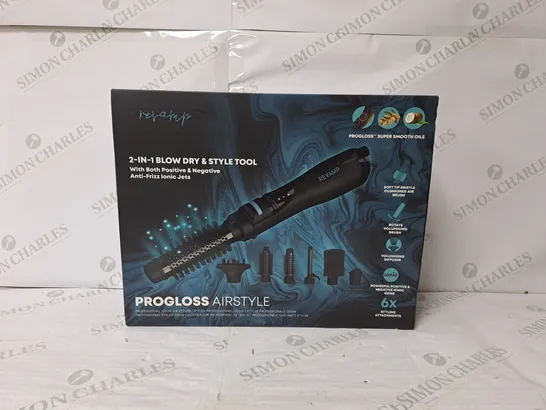 BOXED REVAMP PROGLOSS AIRSTYLE 2-IN-1 BLOW DRY & STYLE TOOL DR-1250A  RRP £79.99