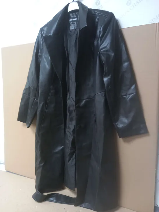 CENTIGRADE BLACK FAUX LEATHER COAT SIZE XL