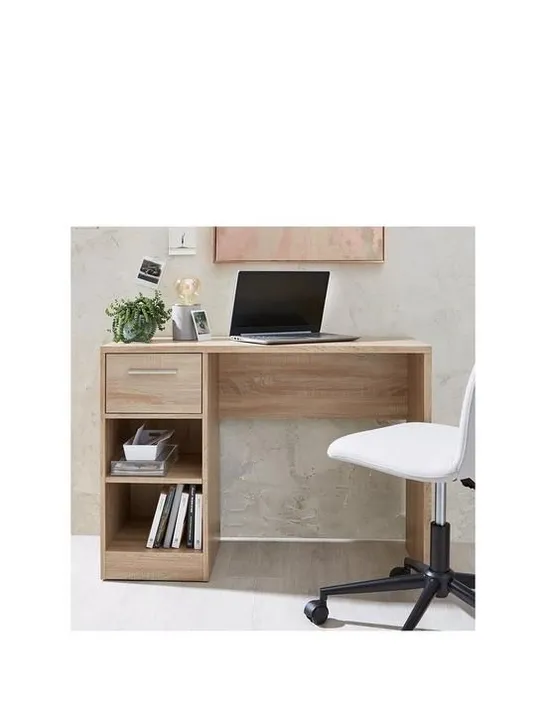 BOXED EVERYDAY NEW METRO DESK - OAK COLOUR (COLLECTION ONLY) RRP £59.99