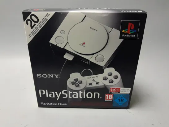 BOXED SONY PLAYSTATION CLASSIC 20 GAME CONSOLE