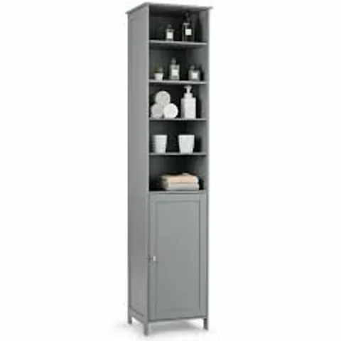 BOXED COSTWAY 7-TIER TALL FREESTANDING CABINET - GREY