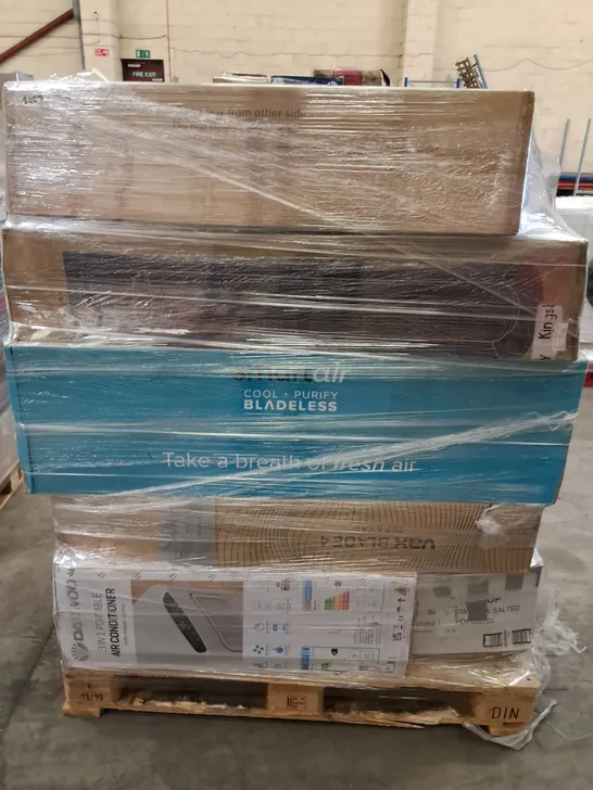 PALLET OF APPROXIMATELY 16 UNPROCESSED RAW RETURN HOUSEHOLD AND ELECTRICAL GOODS TO INCLUDE;