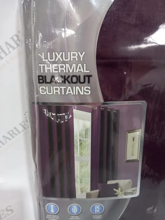 LUXURY THERMAL BLACKOUT CURTAINS IN PURPLE