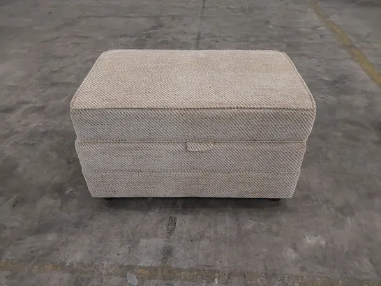 DESIGNER FABRIC OTTOMAN STORAGE FOOTSTOOL 