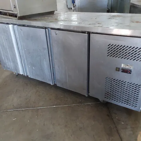 CHEK KING COMMERCIAL TRIPLE DOOR COUNTER FRIDGE 