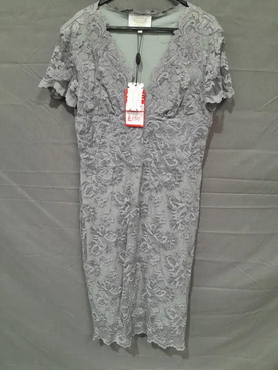 OLVIS GREY LACE DRESS - 5