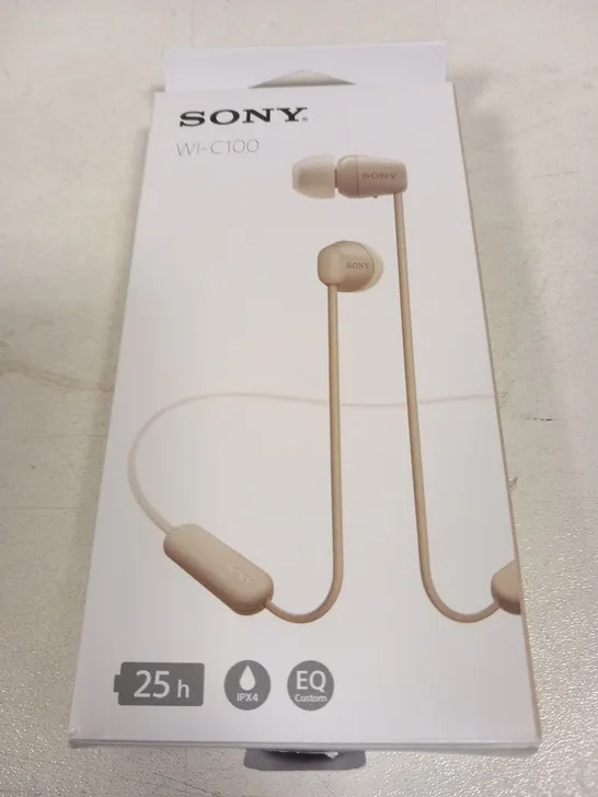 BOXED SONY WI-C100 WIRELESS STEREO HEADSET